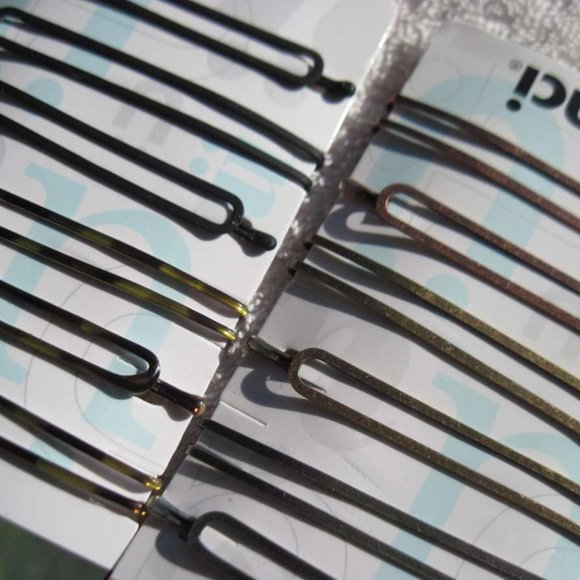 6 Scunci Open Design Betsy Metal Bobby Slide Hair Pin Silver Bronze Copper Black - Picture 12 of 12